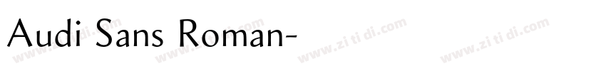 Audi Sans Roman字体转换
